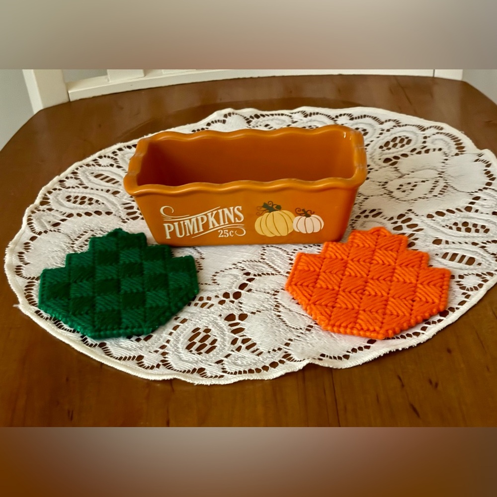 Nantucket Mini Ceramic Baking Loaf Pan Halloween Fall Design